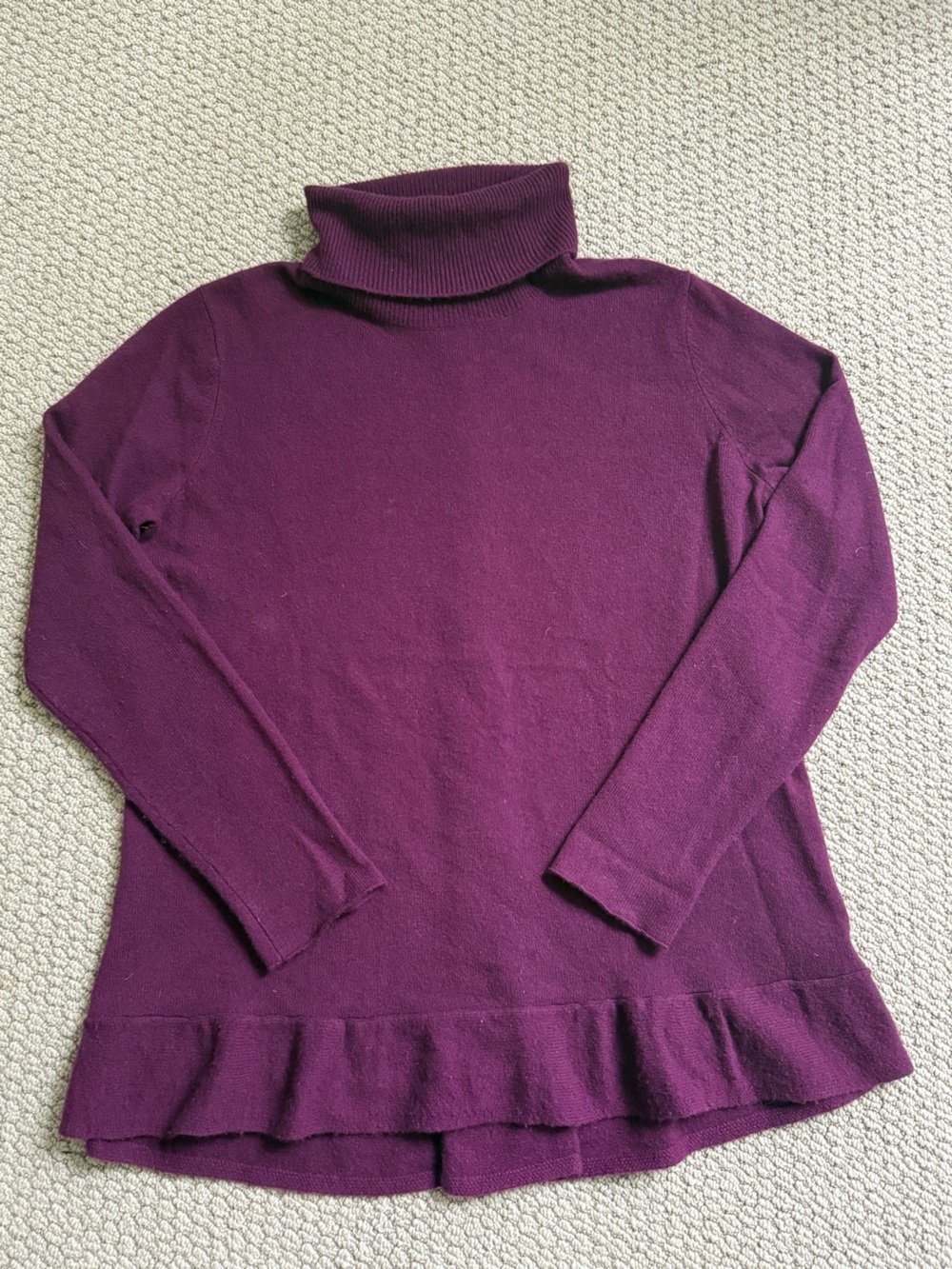 Cashmere Velvet by Graham & Spencer Purple Turtleneck Sweater
